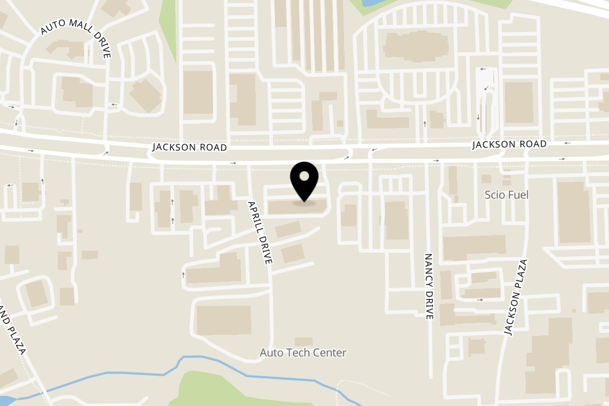 Map showing the location of Uptown Coney Island Restaurant Ann Arbor on 3917 Jackson Road in Ann Arbor